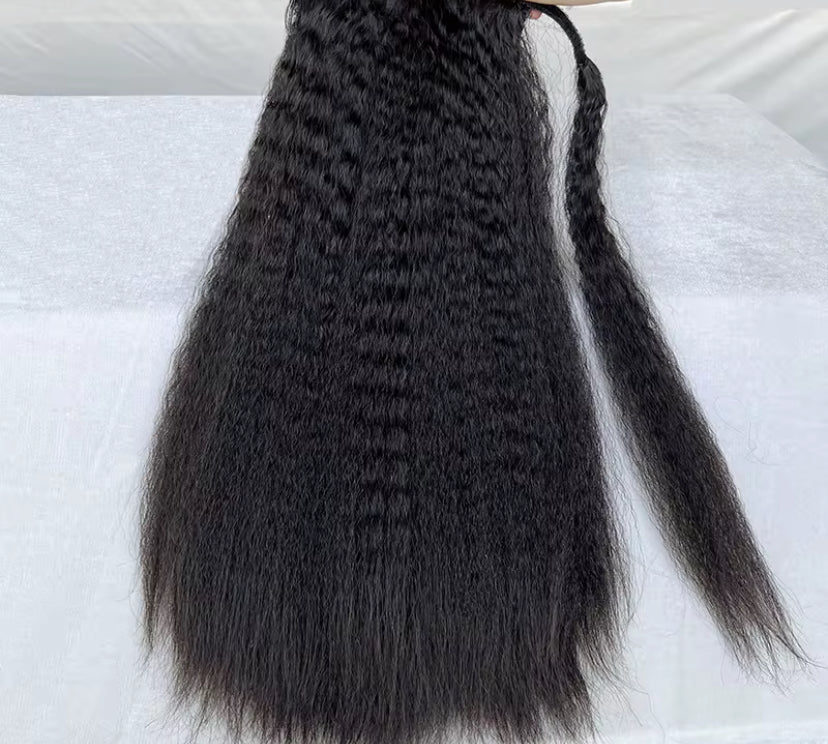Kinky straight ponytail