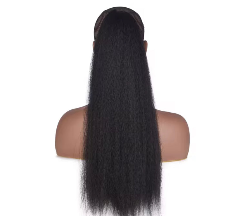 Kinky straight ponytail
